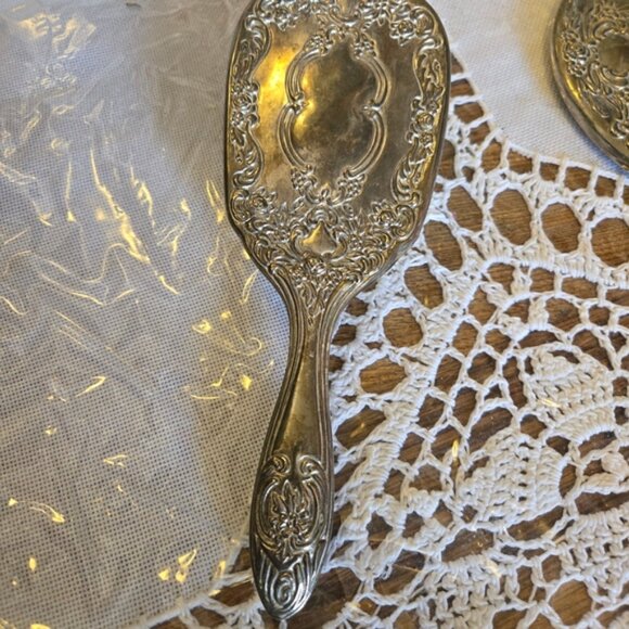 Vintage Victorian Silver Plate Vanity Dresser Set-TIA - Picture 5 of 10